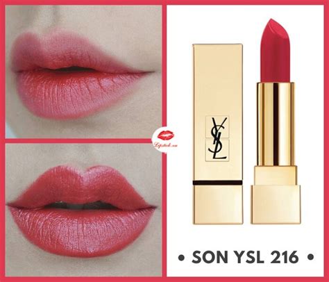 son ysl 216 red clash|[Review] Son YSL 216 Red Clash Màu Đỏ Hồng .